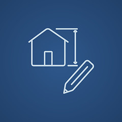 Image showing House design line icon.