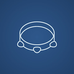 Image showing Tambourine line icon.