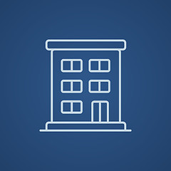 Image showing Residential building line icon.