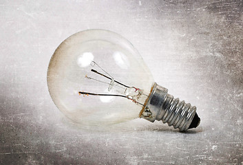 Image showing Old lightbulb isolated on a white background