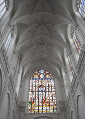 Image showing Inside of a creepy old church