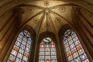 Image showing Inside of a creepy old church