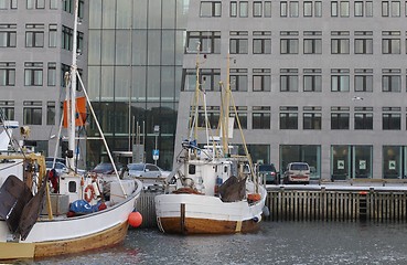 Image showing Norwegian harbour.