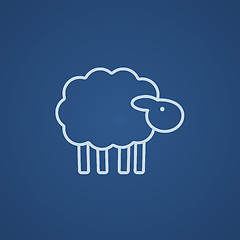 Image showing Sheep line icon.