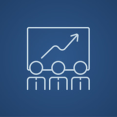 Image showing Business growth line icon.