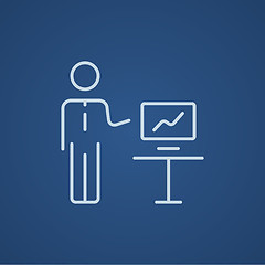 Image showing Business presentation line icon.