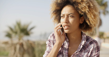 Image showing Woman Talking With Mobile Phone