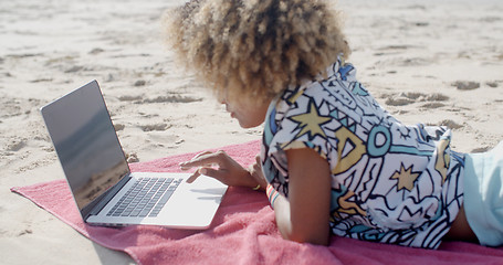 Image showing Young Girl Using Computer