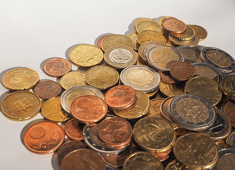 Image showing Euro coins background