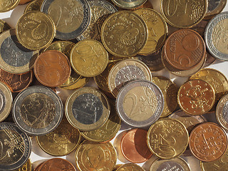 Image showing Euro coins background