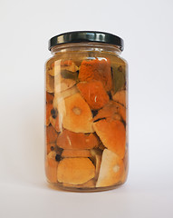 Image showing Porcini mushroom jar