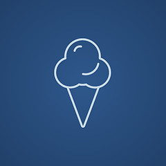 Image showing Ice cream line icon.