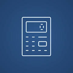 Image showing Calculator line icon.