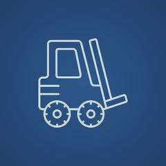 Image showing Forklift line icon.