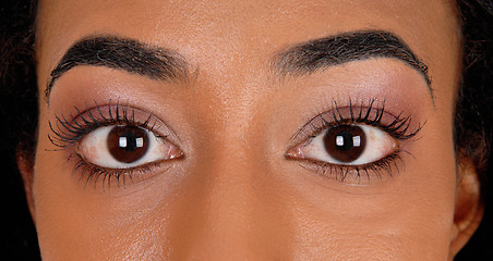Image showing Big eye\'s of an African American teenager.