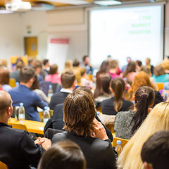 Image showing Workshop at university lecture hall.