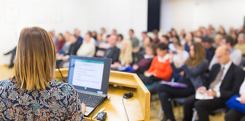 Image showing Speaker at Business Conference and Presentation.