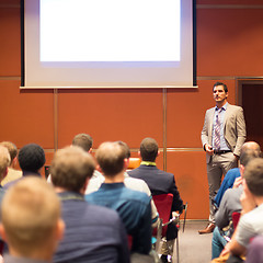 Image showing Speaker Giving a Talk at Business Meeting.