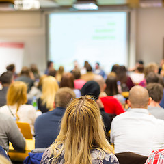 Image showing Workshop at university lecture hall.