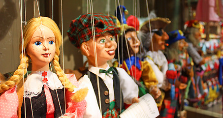 Image showing Traditional puppets - the young lady