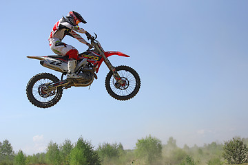 Image showing ARSENYEV, RUSSIA - AUG 30: Rider participates in the  round of t