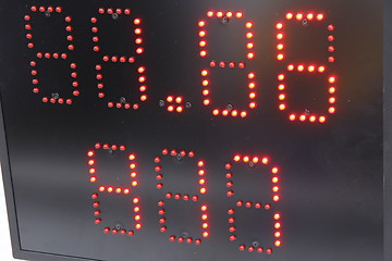 Image showing Electronic display for information in sports black.