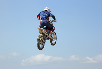 Image showing ARSENYEV, RUSSIA - AUG 30: Rider participates in the  round of t