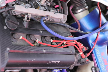 Image showing Closeup photo of a clean motor block