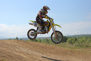 Image showing ARSENYEV, RUSSIA - AUG 30: Rider participates in the  round of t