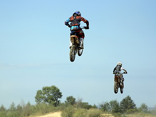 Image showing ARSENYEV, RUSSIA - AUG 30: Rider participates in the  round of t