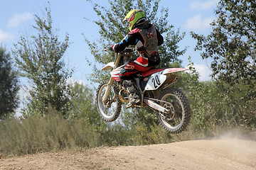 Image showing ARSENYEV, RUSSIA - AUG 30: Rider participates in the  round of t