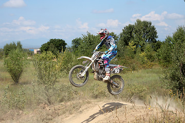 Image showing ARSENYEV, RUSSIA - AUG 30: Rider participates in the  round of t