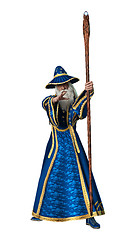 Image showing Fantasy Wizard on White