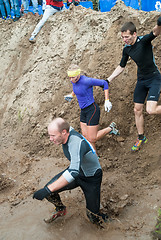 Image showing Dirty cross-country race stage. Tyumen. Russia