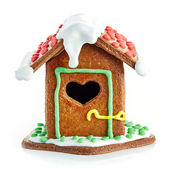 Image showing homemade gingerbread house