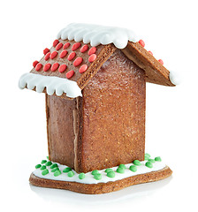 Image showing homemade gingerbread house