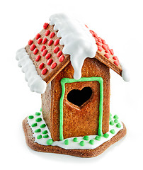 Image showing homemade gingerbread house