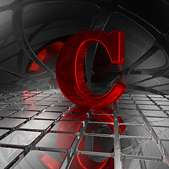 Image showing letter c in abstract space