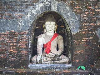 Image showing Buddha image in Mrauk U, Myanmar