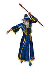 Image showing Fantasy Wizard on White