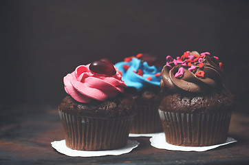 Image showing  Cupcake with Mini-Hearts 