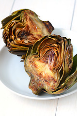 Image showing artichokes with balsamic vinegrette