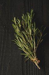 Image showing Rosemary on wooden background