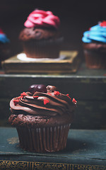 Image showing  Cupcake with Mini-Hearts 