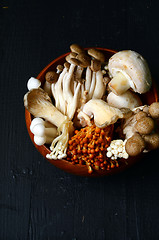 Image showing Variety of Mushrooms