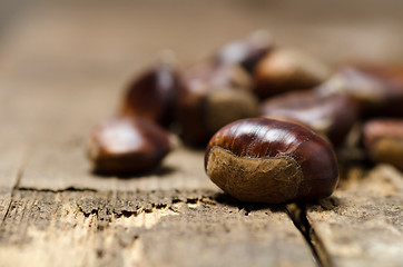 Image showing Close up of chestnuts