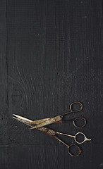 Image showing Old rusty scissors 
