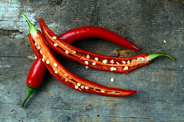 Image showing Red hot chili peppers