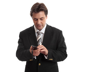 Image showing Businessman making phone call