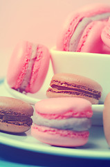 Image showing traditional french macarons 